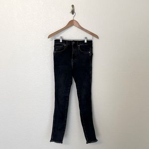 FREE PEOPLE Raw high rise jegging jeans in faded gray black 27 GUC